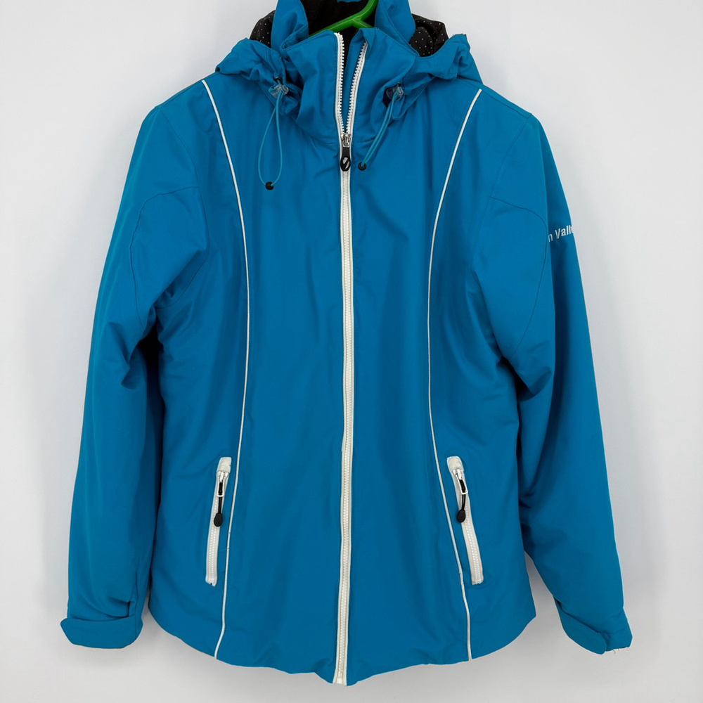 Sun Valley Ski Jacket Blue & White Women size L